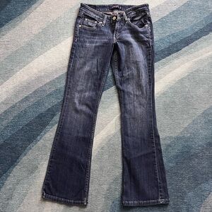 Vintage Levi's 518 Super Low Dark Blue Bootcut Jeans